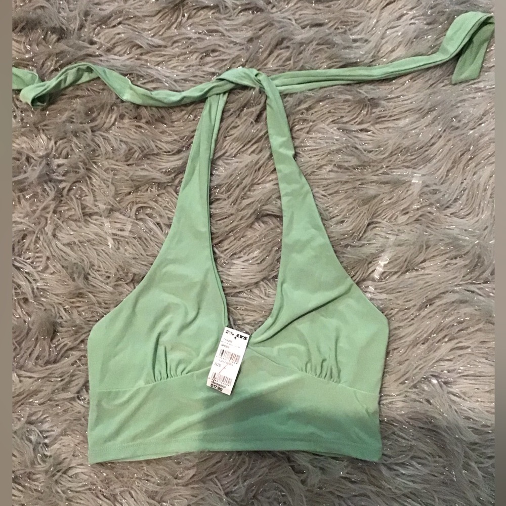 Tilly’s Green Halter Bikini Top